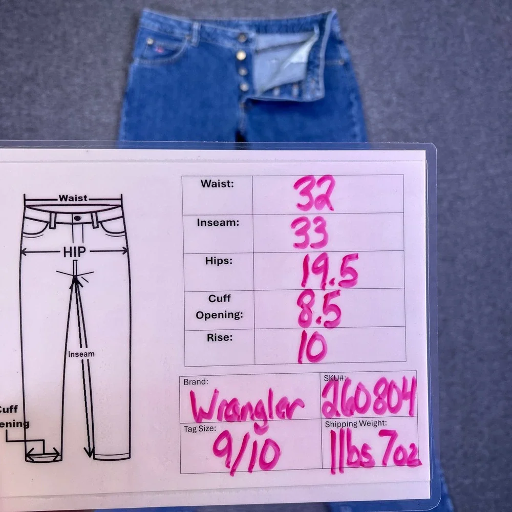 VTG Wrangler Twenty X Jeans Women 9/10 Bootcut Western Button Fly Rodeo Fit32x33